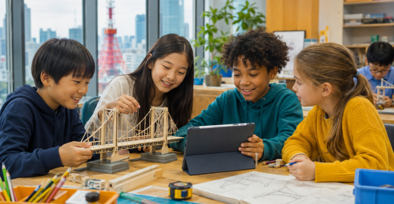 STEM education for kids developing engineering, creativity and teamwork